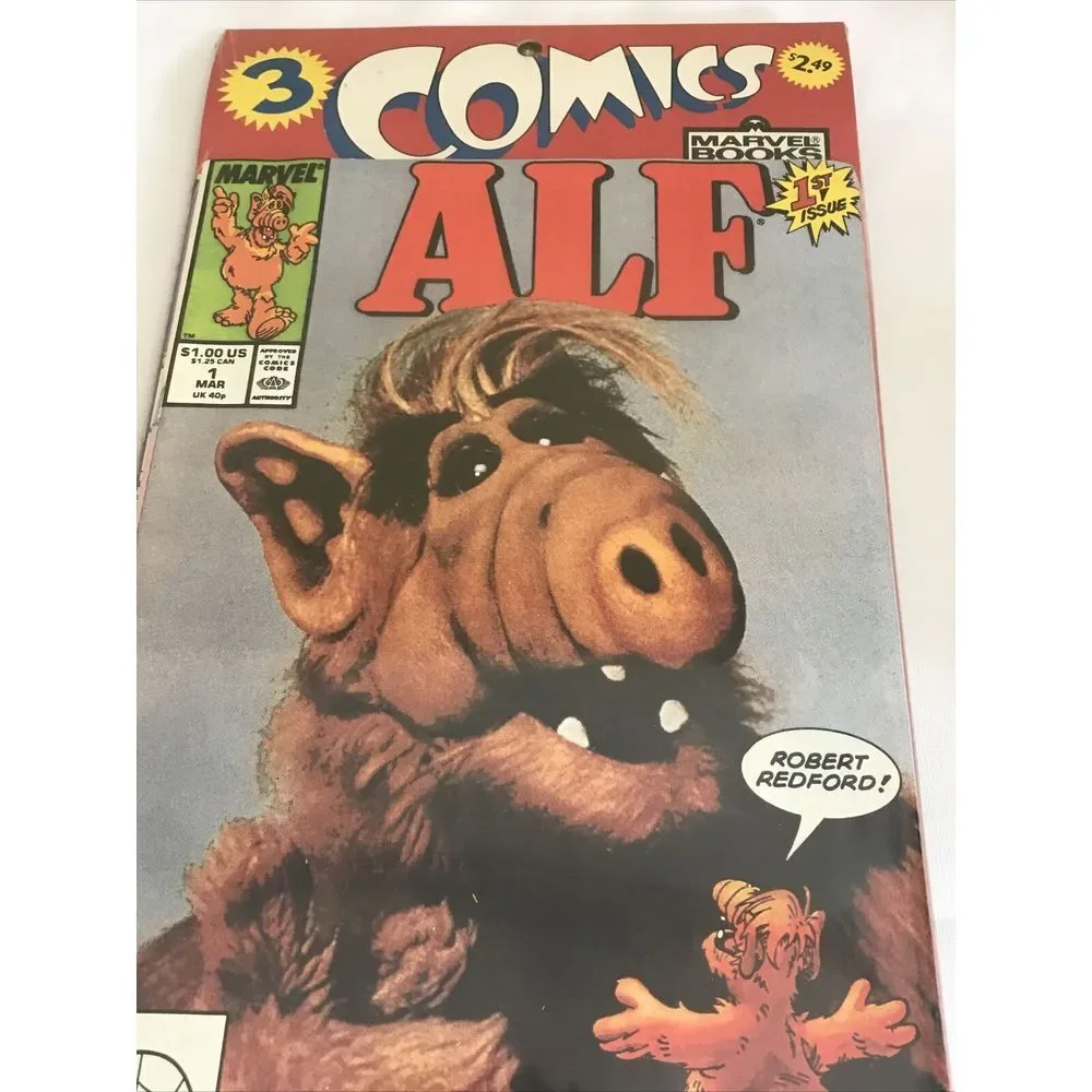 1-3  SEALED 3 PACK ALF  COMIC BOOKS‎ 1988 1 2 3 MARVEL, 1st issue, #1, TV show